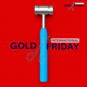 Surgical Holdings Orthopaedic Mallet Stainless steel with blue acetal "Surogrip" handle 270mm long