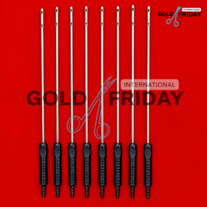 8 Pcs Reusable Liposuction Cannulas Set with Fixed Handles Premium Quality.