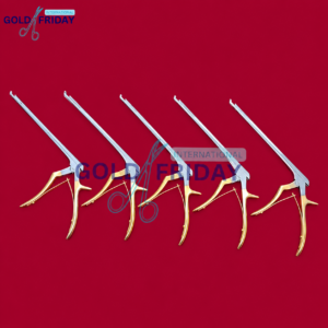 Kerrison Rongeurs Punch 1mm 2mm 3mm 4mm 5mm set of 5 PCs gold handle